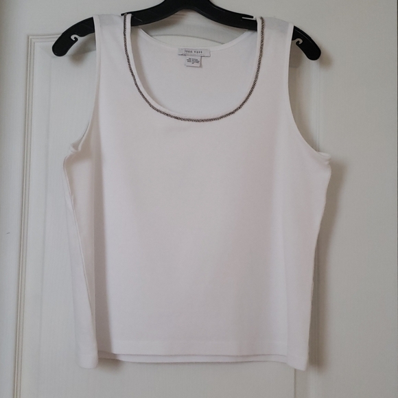 JOAN VASS White top with metal accent,3P - Picture 1 of 8